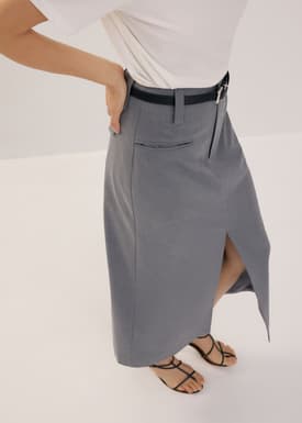 Tailored Column Midaxi Skirt