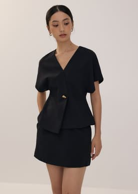 High Waist A-line Mini Skirt