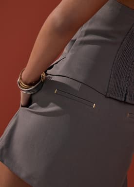 Tailored A-line Mini Skirt