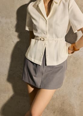 Tailored A-line Mini Skirt