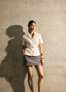 Tailored A-line Mini Skirt