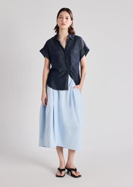 Twill Cocoon Skirt