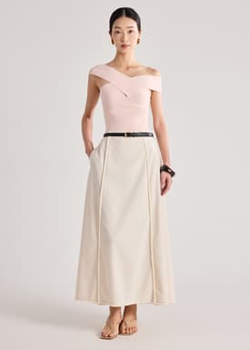 Fray Edge Maxi Skirt