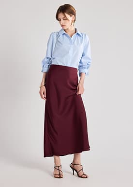 Satin Bias Cut Skirt