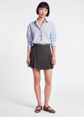 Cotton Cargo Mini Skirt