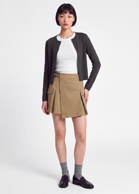 Cotton Cargo Mini Skirt