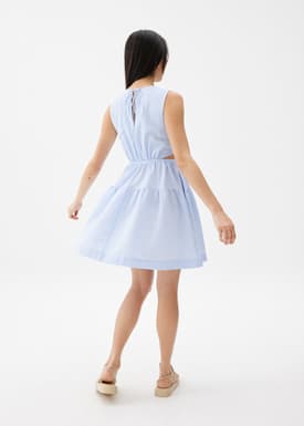 Striped Fit & Flare Mini Dress