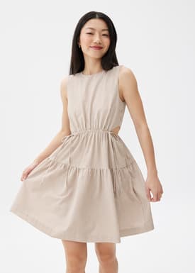Striped Fit & Flare Mini Dress