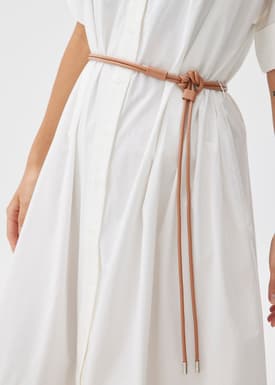 Belted Cotton Shirt Dress
