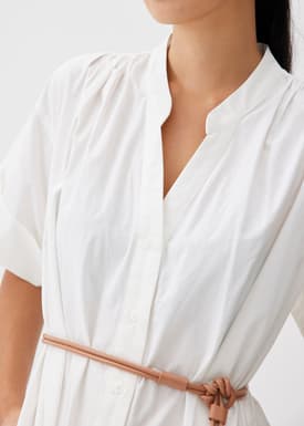 Belted Cotton Shirt Dress