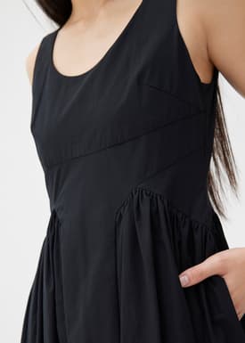 Cotton Fit & Flare Midaxi Dress