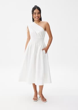 Cotton Toga Fit & Flare Midaxi Dress