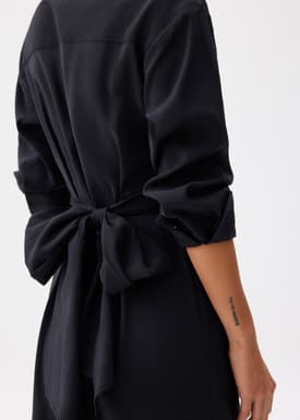 Collared Column Midi Dress