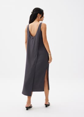 Scoop Neck Column Midaxi Dress