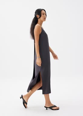 Scoop Neck Column Midaxi Dress