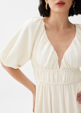 Padded Elastic Fit & Flare Midaxi Dress