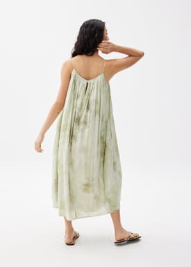 Abstract Trapeze Midi Dress