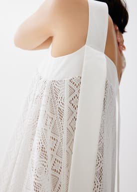Lace Trapeze Midaxi Dress