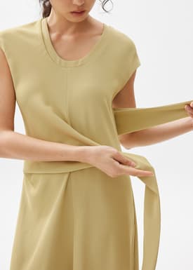 Knot Column Midi Dress