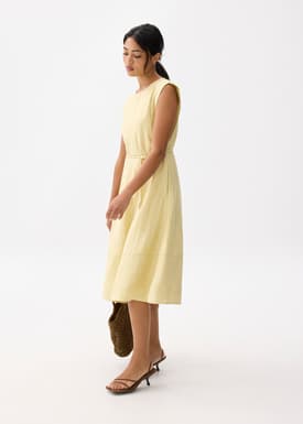 Round Neck Fit & Flare Midi Dress