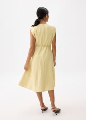 Round Neck Fit & Flare Midi Dress