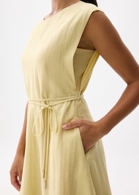 Round Neck Fit & Flare Midi Dress