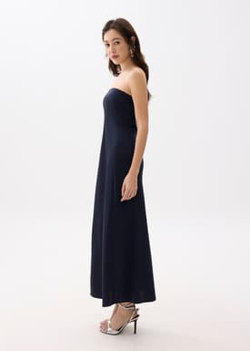 BraFree by LB Satin Tube Maxi Dress