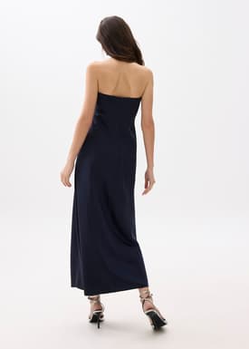 BraFree by LB Satin Tube Maxi Dress