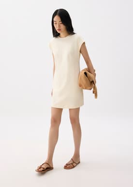 Jersey Round Neck Shift Mini Dress
