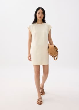 Jersey Round Neck Shift Mini Dress