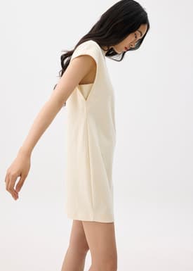 Jersey Round Neck Shift Mini Dress