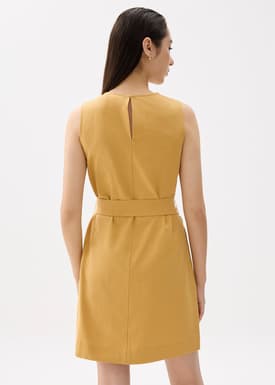 Round Neck Shift Mini Dress