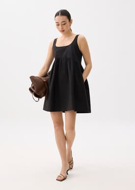 Square Neck Babydoll Mini Dress