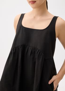 Square Neck Babydoll Mini Dress