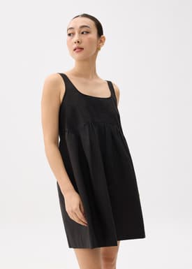 Square Neck Babydoll Mini Dress