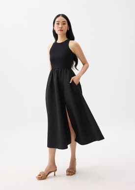 Jersey Fit & Flare Midaxi Dress