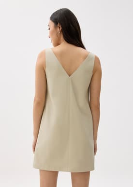 Reversible Vegan Leather Shift Mini Dress