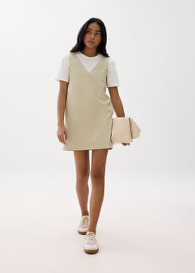 Reversible Vegan Leather Shift Mini Dress