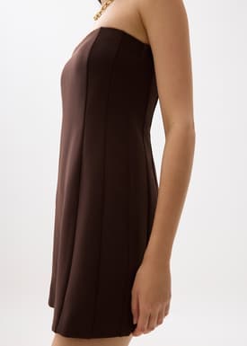 Padded A-line Tube Mini Dress