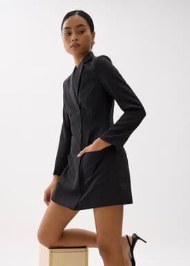 Tailored A-line Mini Blazer Dress