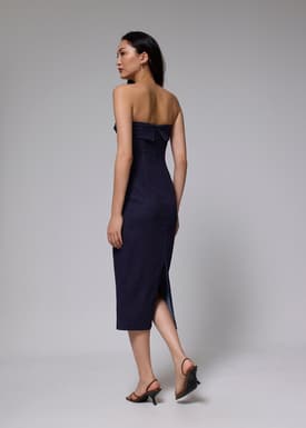 Denim Tube Midaxi Dress