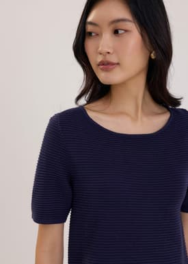 Scoop Neck Shift Mini Dress