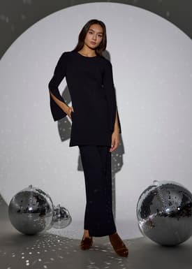 Bell Sleeve Shift Mini Dress