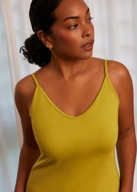 Fitted V-neck Jersey Midaxi Dress