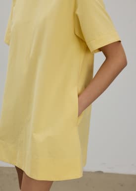 Boxy Boat Neck Mini Dress