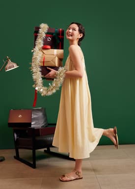 Scoop Neck Trapeze Midaxi Dress