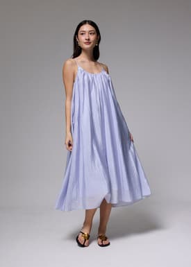 Scoop Neck Trapeze Midaxi Dress