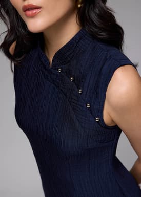 Crinkled Classic Midaxi Cheongsam