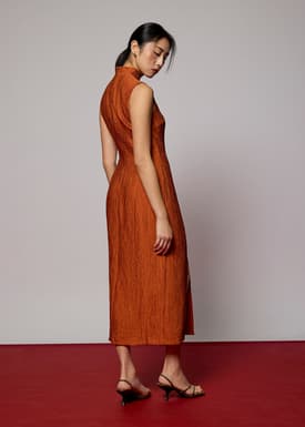 Crinkled Classic Midaxi Cheongsam