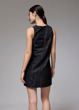 Brocade Shift Mini Dress